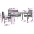 Miniatyrbilde 10 av 11: vidaXL Hagespisegruppe med puter 5 deler polyrotting beige