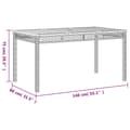 Miniatyrbilde 11 av 11: vidaXL Hagespisegruppe med puter 5 deler polyrotting beige