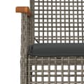 Miniatyrbillede 3 af 8: vidaXL spisebordssæt til haven 7 dele med hynder polyrattan grå