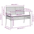 Miniatyrbilde 8 av 11: vidaXL Hagespisegruppe med puter 4 deler beige polyrotting