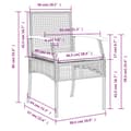 Miniatyrbilde 9 av 11: vidaXL Hagespisegruppe med puter 4 deler beige polyrotting