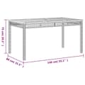 Miniatyrbilde 11 av 11: vidaXL Hagespisegruppe med puter 4 deler beige polyrotting