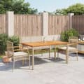 Miniatyrbilde 1 av 11: vidaXL Hagespisegruppe med puter 4 deler beige polyrotting