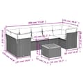 Miniatyrbillede 10 af 11: vidaXL havesofasæt 8 dele med hynder polyrattan beige