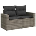 Miniatyrbillede 7 af 11: vidaXL sofasæt til haven 6 dele med hynder polyrattan grå
