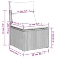 Miniatyrbillede 10 af 11: vidaXL havesofasæt 5 dele med hynder polyrattan beige