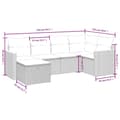 Miniatyrbillede 5 af 5: vidaXL havesofasæt 6 dele med hynder polyrattan beige