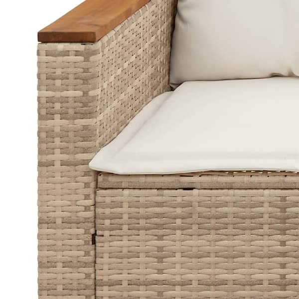 vidaXL sofasæt til haven 3 dele med hynder polyrattan beige