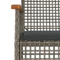 Miniatyrbilde 4 av 10: vidaXL Hagespisegruppe med puter 3 deler grå polyrotting