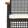 Miniatyrbilde 5 av 10: vidaXL Hagespisegruppe med puter 5 deler svart polyrotting