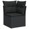 Miniatyrbillede 3 af 11: vidaXL sofasæt til haven 7 dele med hynder polyrattan sort