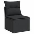 Miniatyrbillede 2 af 11: vidaXL sofasæt til haven 7 dele med hynder polyrattan sort