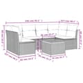 Miniatyrbillede 9 af 11: vidaXL sofasæt til haven 7 dele med hynder polyrattan sort