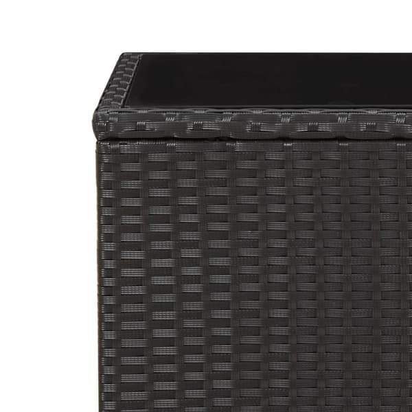 vidaXL spisebordssæt til haven 3 dele med hynder polyrattan sort