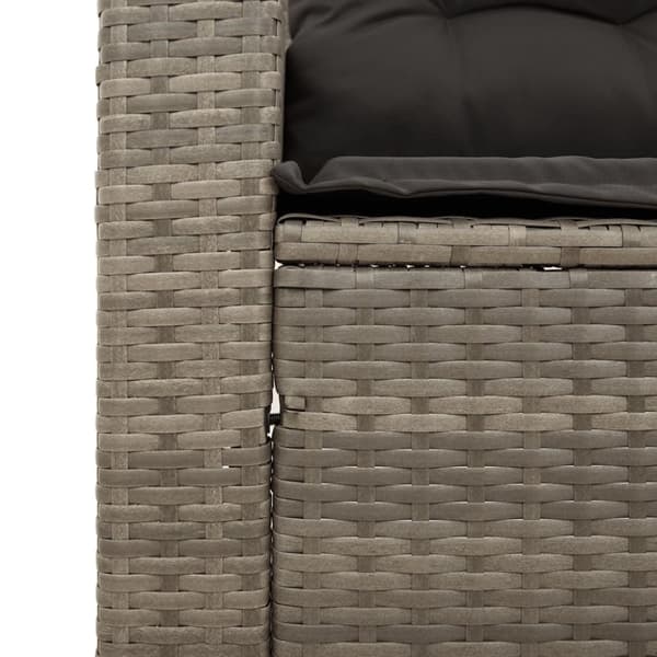 vidaXL havesofasæt 3 dele med hynder polyrattan grå