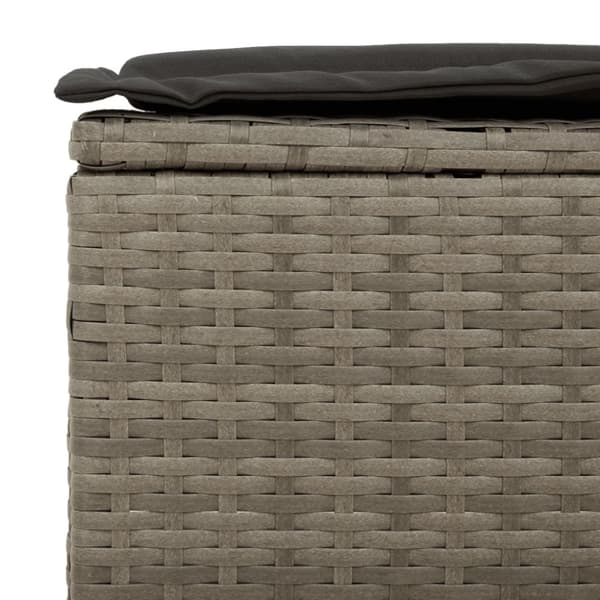 vidaXL havesofasæt 3 dele med hynder polyrattan grå