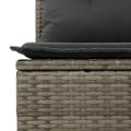 Miniatyrbillede 7 af 11: vidaXL sofasæt til haven 9 dele med hynder polyrattan grå