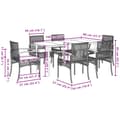 Miniatyrbilde 7 av 10: vidaXL Hagespisegruppe med puter 7 deler polyrotting svart