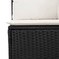 Miniatyrbillede 6 af 11: vidaXL sofasæt til haven 7 dele med hynder polyrattan sort