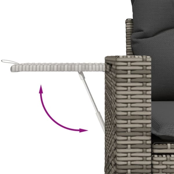 vidaXL sofasæt til haven 10 dele med hynder polyrattan grå