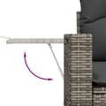 Miniatyrbillede 2 af 11: vidaXL sofasæt til haven 9 dele med hynder polyrattan grå