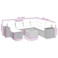 Miniatyrbillede 10 af 11: vidaXL sofasæt til haven 8 dele med hynder polyrattan beige