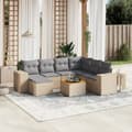 Miniatyrbillede 2 af 11: vidaXL sofasæt til haven 8 dele med hynder polyrattan beige