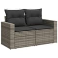 Miniatyrbillede 2 af 11: vidaXL sofasæt til haven 10 dele med hynder polyrattan grå