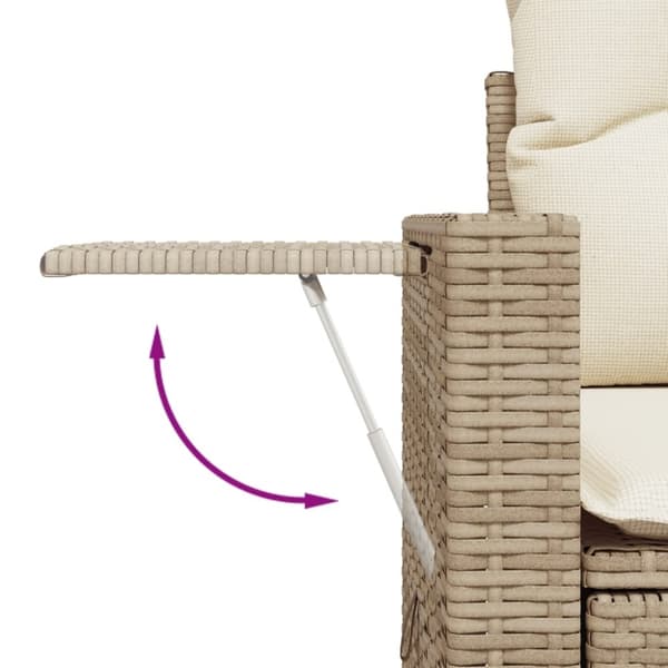 vidaXL sofasæt til haven 8 dele med hynder polyrattan beige