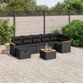 Miniatyrbillede 2 af 5: vidaXL sofasæt til haven 8 dele med hynder polyrattan sort