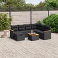 Miniatyrbillede 2 af 5: vidaXL sofasæt til haven 8 dele med hynder polyrattan sort