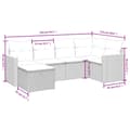 Miniatyrbillede 5 af 5: vidaXL sofasæt til haven 6 dele med hynder polyrattan sort