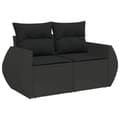 Miniatyrbillede 4 af 11: vidaXL sofasæt til haven 8 dele med hynder polyrattan sort