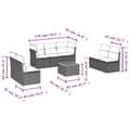 Miniatyrbillede 6 af 11: vidaXL sofasæt til haven 8 dele med hynder polyrattan grå