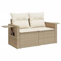 Miniatyrbillede 5 af 11: vidaXL sofasæt til haven 7 dele med hynder polyrattan beige