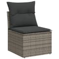 Miniatyrbillede 4 af 11: vidaXL sofasæt til haven 13 dele med hynder polyrattan grå