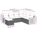 Miniatyrbillede 7 af 11: vidaXL sofasæt til haven 7 dele med hynder polyrattan beige