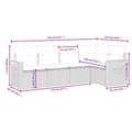Miniatyrbillede 7 af 11: vidaXL sofasæt til haven 5 dele med hynder polyrattan beige