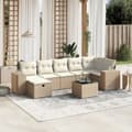 Miniatyrbillede 2 af 4: vidaXL sofasæt til haven 8 dele med hynder polyrattan beige