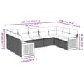 Miniatyrbillede 2 af 3: vidaXL sofasæt til haven 9 dele med hynder polyrattan beige