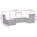 Miniatyrbillede 2 af 3: vidaXL sofasæt til haven 6 dele med hynder polyrattan sort