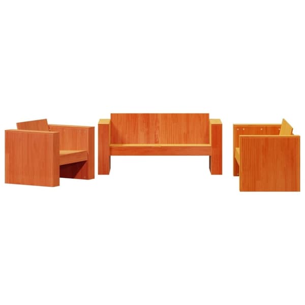 vidaXL Hagesofagruppe 2 deler voksbrun heltre furu