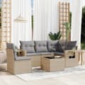 Miniatyrbillede 11 af 11: vidaXL sofasæt til haven 6 dele med hynder polyrattan beige