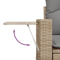 Miniatyrbillede 2 af 11: vidaXL sofasæt til haven 6 dele med hynder polyrattan beige