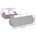Miniatyrbillede 7 af 11: vidaXL sofasæt til haven 6 dele med hynder polyrattan beige