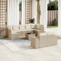 Miniatyrbillede 2 af 4: vidaXL sofasæt til haven 10 dele med hynder polyrattan beige