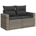 Miniatyrbillede 7 af 11: vidaXL sofasæt til haven 9 dele med hynder polyrattan grå