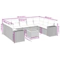Miniatyrbillede 9 af 11: vidaXL sofasæt til haven 10 dele med hynder polyrattan beige