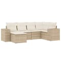 Miniatyrbillede 3 af 11: vidaXL sofasæt til haven 6 dele med hynder polyrattan beige