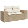 Miniatyrbillede 4 af 11: vidaXL sofasæt til haven 9 dele med hynder polyrattan beige